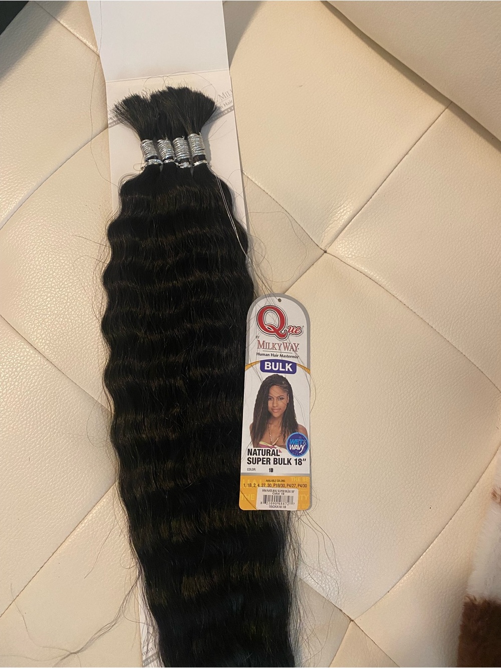 Que Milky Way Human Hair Mastermix BULK Wavy Natural Bulk Hair -Black